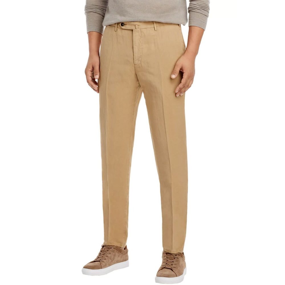 PT Torino Mens Regular Fit Straight Leg Chino Pants 36 Tan IT 52